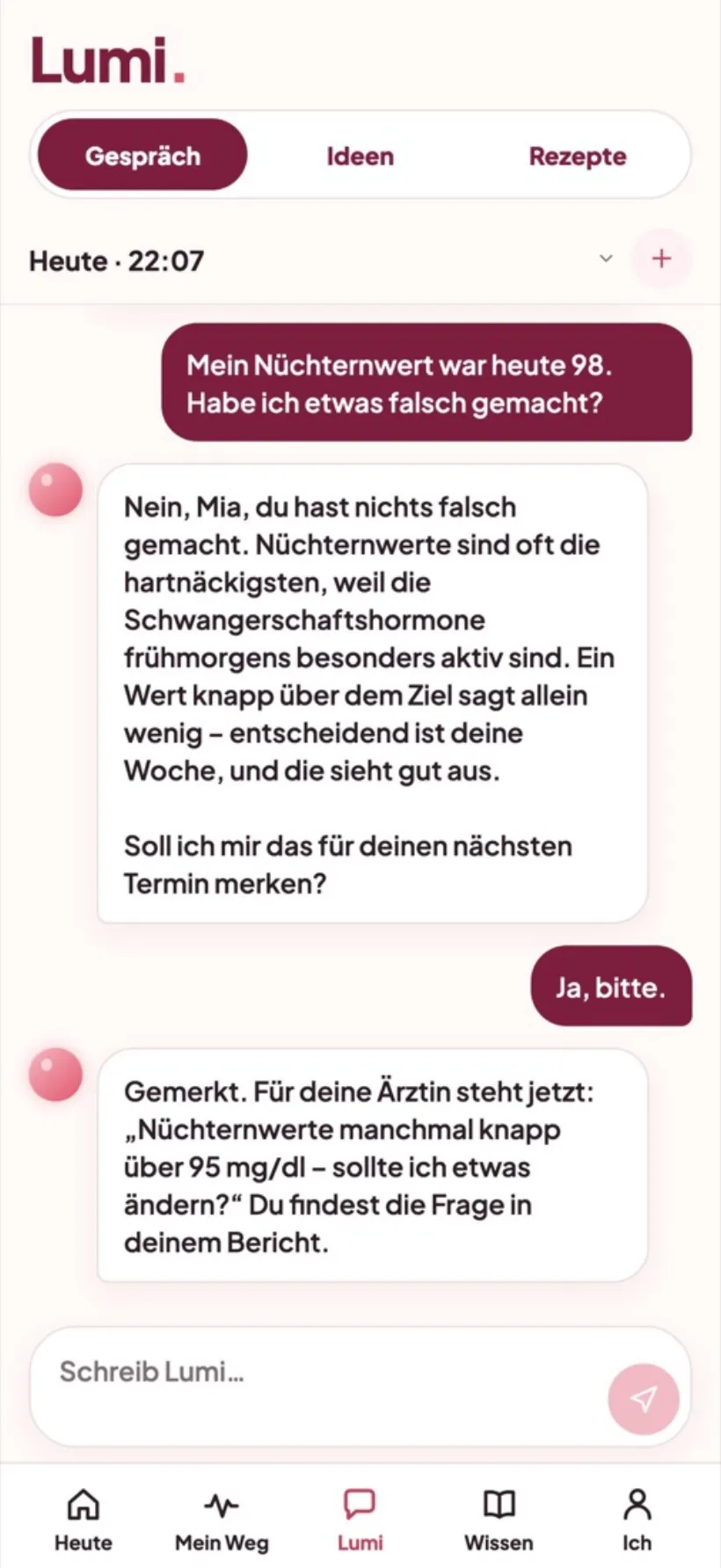 Lumi-Chat – nennt Zahl und Ziel, ordnet nicht ein